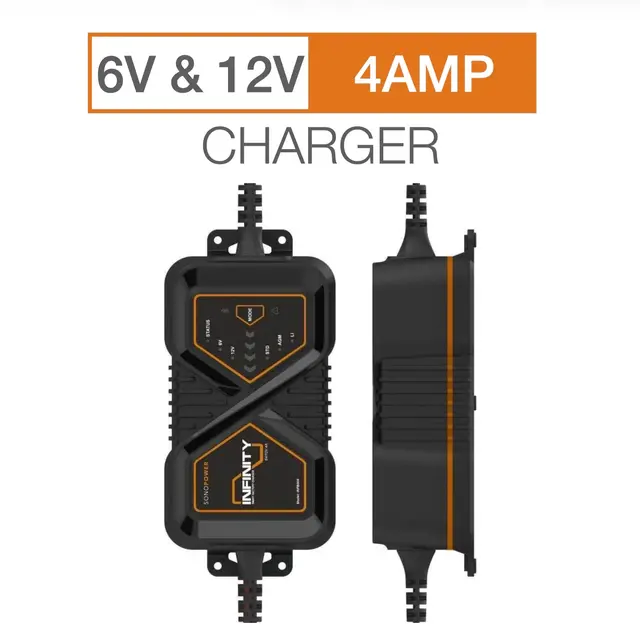 SonoPower SP-IC4 - 6/12V lader, 4A Smart batterilader med app kontroll 