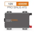 Sonopower strøminverter 4000W 12V->230V, ren sinus, med ATS-funksjon