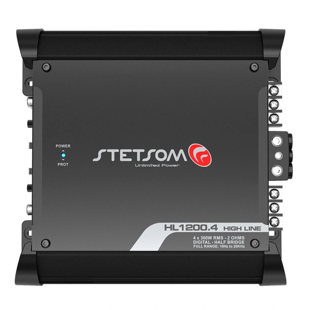 Stetsom HL1200.4-2 4-kanals forsterker 4x350W RMS, 2 Ohm, SPL 