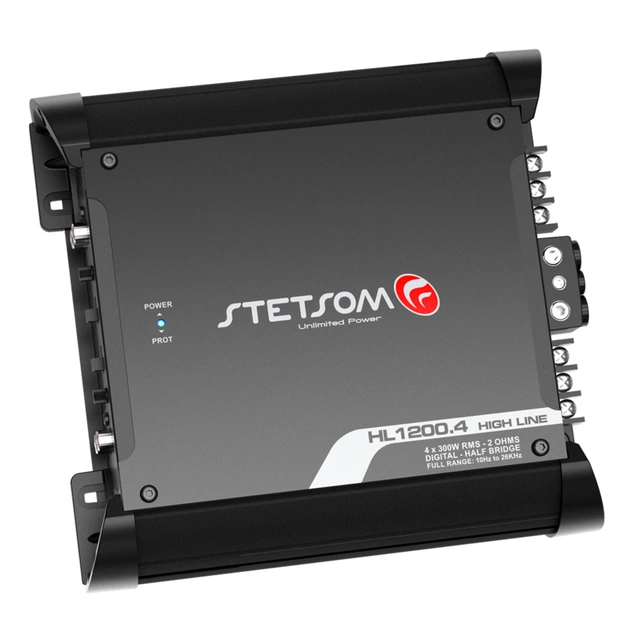 Stetsom HL1200.4-2 4-kanals forsterker 4x350W RMS, 2 Ohm, SPL 