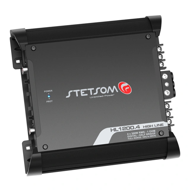 Stetsom HL1200.4-1 4-kanals forsterker 4x350W RMS, 1 Ohm, SPL 