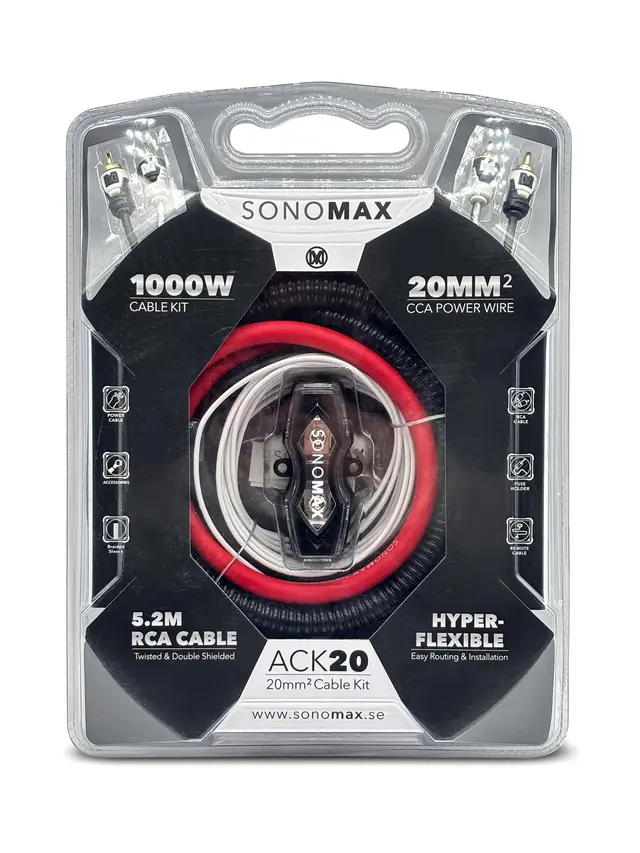 SonoMAX kabelsett 20mm2 20mm², CCA 