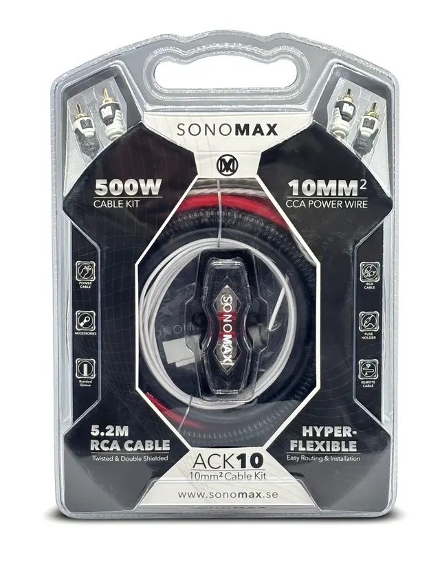SonoMAX kabelsett 10mm2 10mm², CCA 