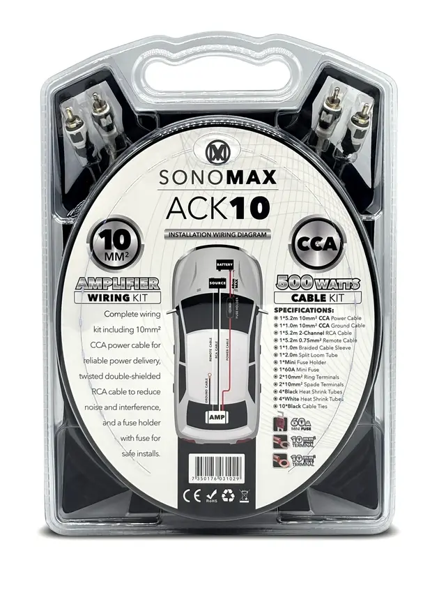 SonoMAX kabelsett 10mm2 10mm², CCA 