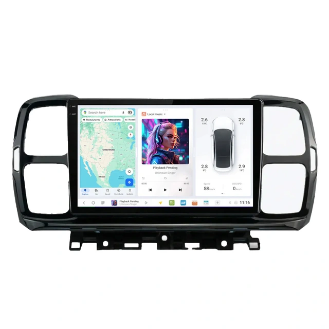 DUDU multimediaspiller med 9,5" skjerm C5 Aircross (2019-2022) m/Touchskjerm 