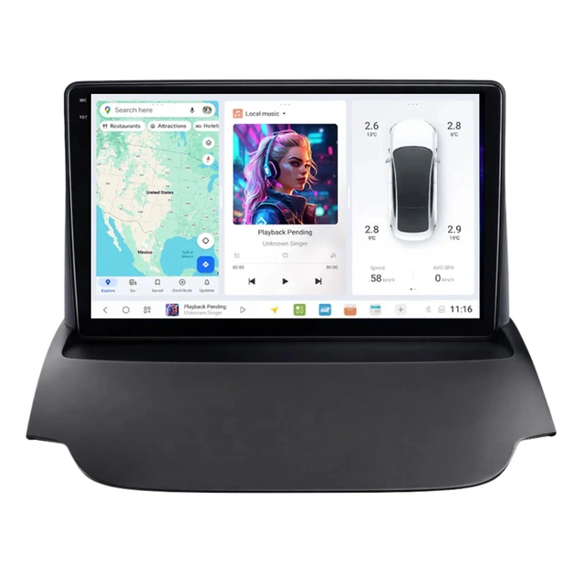 DUDU multimediaspiller med 9,5" skjerm Ford Ecosport (2014-2017)* 