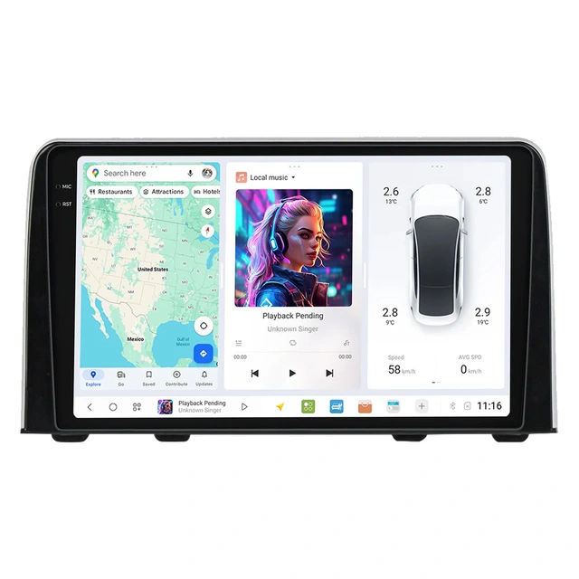 DUDU multimediaspiller med 9,5" skjerm Honda CR-V (2019-2022) 