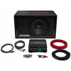 DD Audio basspakke 12" - 600W 12" basskasse, forsterker, kabelsett