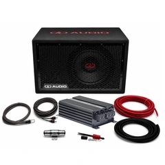 DD Audio basspakke 12" - 500W 12" basskasse, forsterker, kabelsett