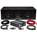 DD Audio basspakke 3x8" - 2000W 3x8" basskasse, forsterker, kabelsett