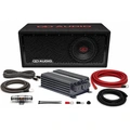 DD Audio basspakke 8" - 500W 8" basskasse, forsterker, kabelsett