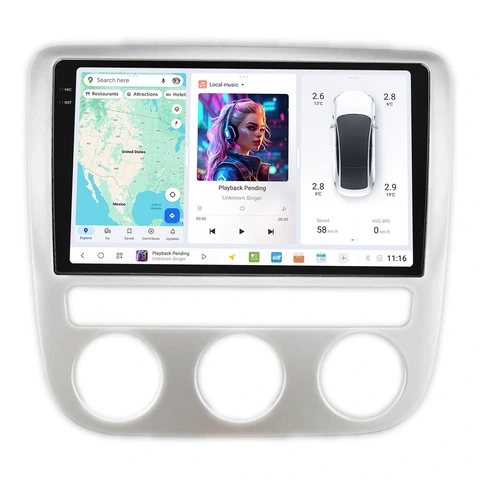 DUDU multimediaspiller med 9,5" skjerm VW Scirocco (2009-2015) m/auto AC
