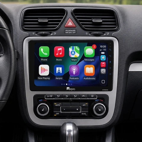 Aerpro 9" Perfect Fit spiller VW Scirocco (2009-2015) m/Manu AC u/lydsys.