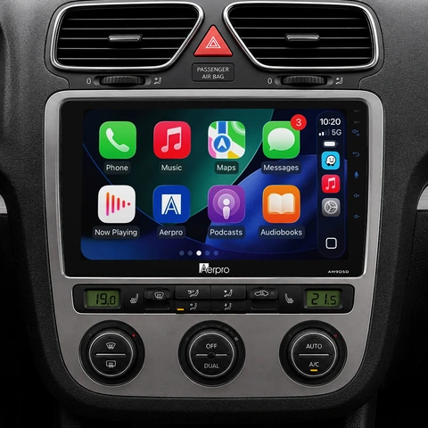 Aerpro 9" Perfect Fit spiller VW Scirocco (2009-2012) m/Auto AC u/lydsys.