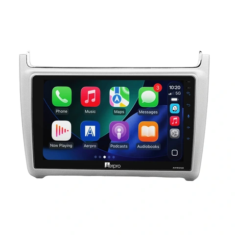 Aerpro 9" Perfect Fit spiller VW Polo (2010-2014) Sølv