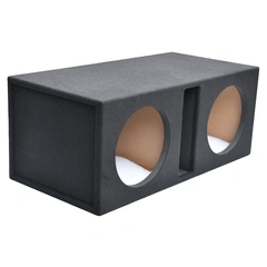 Basskasse for 2x12" elementer Portet kasse, 100 liter, sort