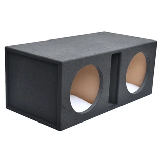 Basskasse for 2x12" elementer Portet kasse, 100 liter, sort