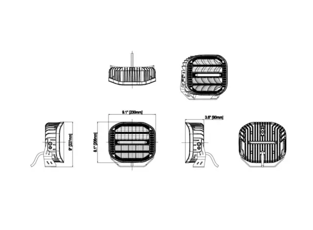 XG9 Curve 9 Driving Light Black | Kjøp hos Bilradiospesialisten