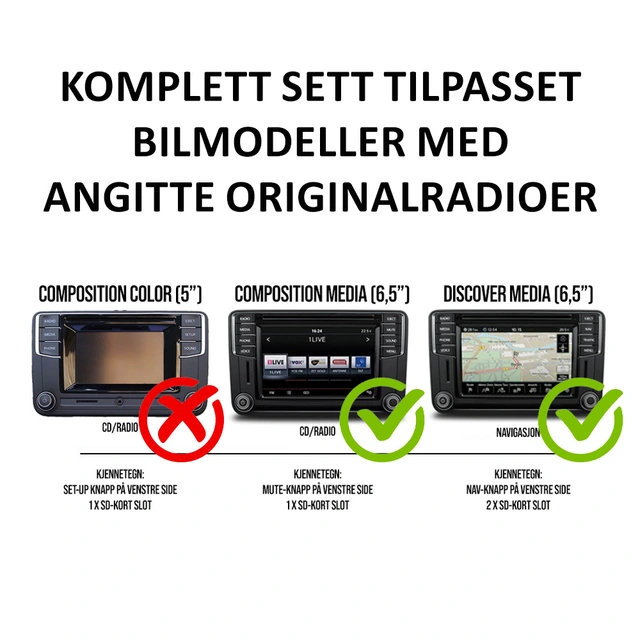 Aerpro Perfect Fit spiller til VW | Kjøp hos Bilradiospesialisten