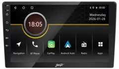 Stinger 9" Android multimediaenhet Trapezoid, Trådløs Carplay/Android Auto