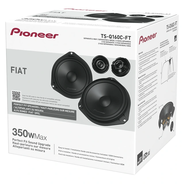 Pioneer TS-Q160C-FT komponentsett | Kjøp hos Bilradiospesialisten
