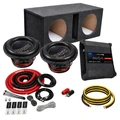 Edge / Stetsom SPL basspakke 2x12", 3000W forsterker og kabelsett