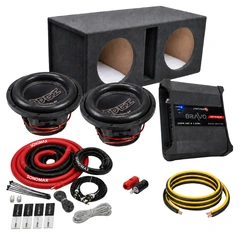 Edge / Stetsom SPL basspakke 2x12", 3000W forsterker og kabelsett