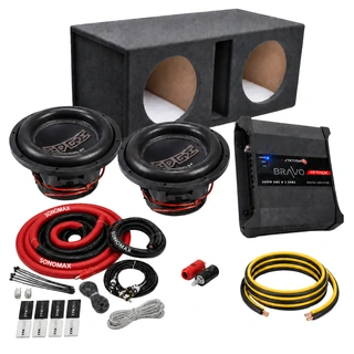 Edge / Stetsom SPL basspakke 2x12", 3000W forsterker og kabelsett