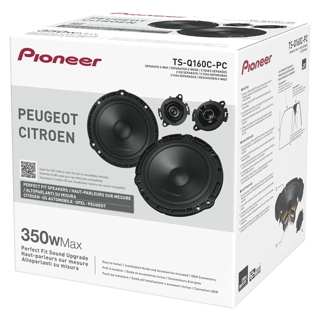 Pioneer TS-Q160C-PC komponentsett | Kjøp hos Bilradiospesialisten