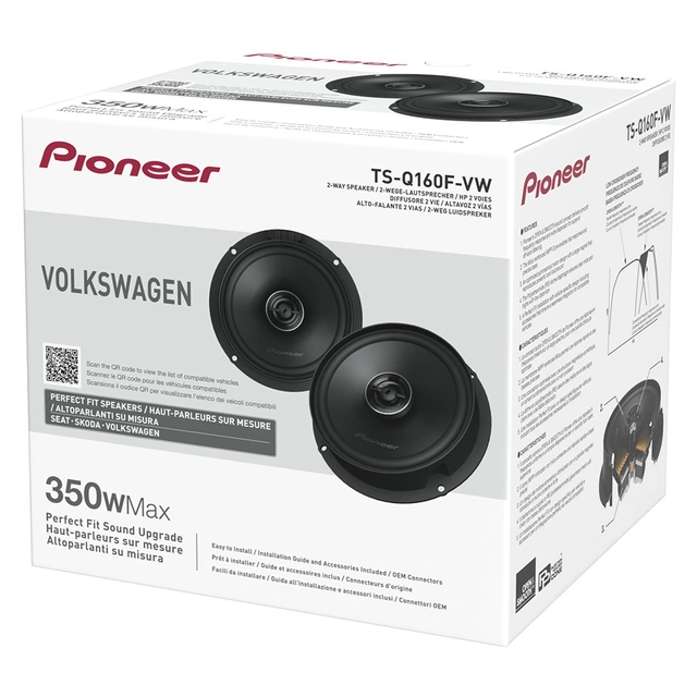 Pioneer TS-Q160F-VW høyttalersett | Kjøp hos Bilradiospesialisten