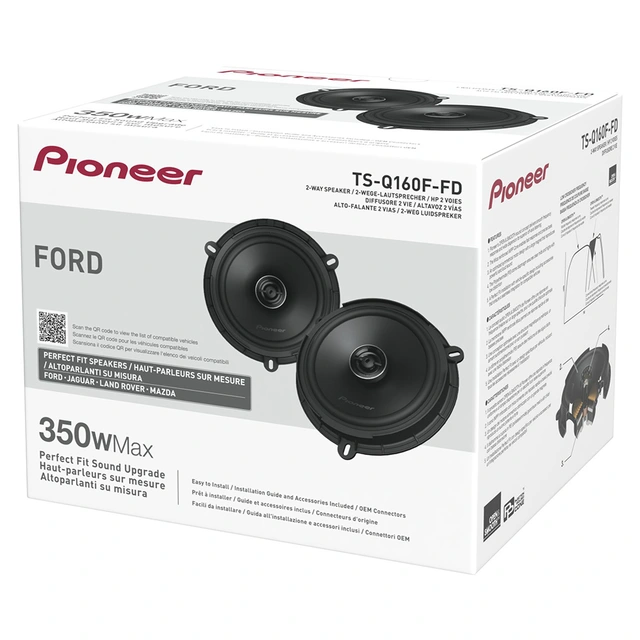 Pioneer TS-Q160F-FD høyttalersett | Kjøp hos Bilradiospesialisten