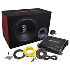 GZ BASS KIT 12.300X-II CONNECT 12", monoforsterker, 200W RMS, kabelsett