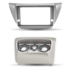 Monteringsramme for 9" spiller - Sølv Lancer (2003-2007) m/Manu AC