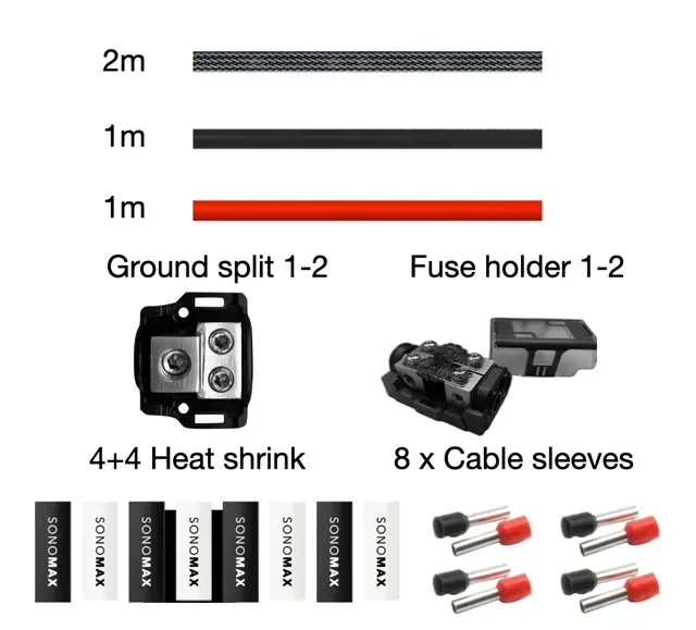Sonomax ACD10 Dual Power Kit 10mm² | Kjøp hos Bilradiospesialisten
