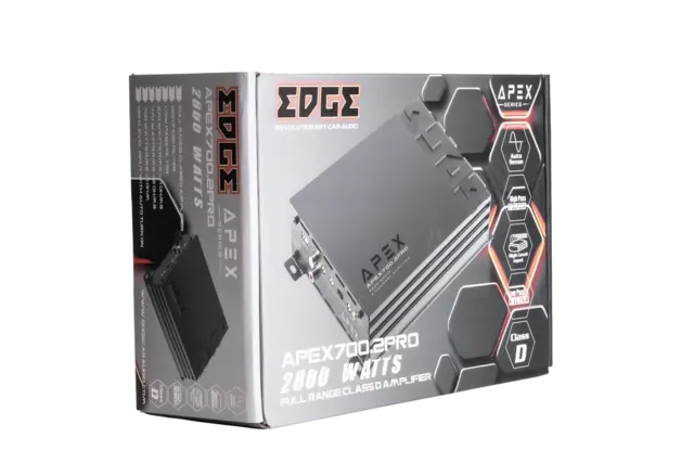 Edge APEX700.2PRO 2-kanals forsterker | Kjøp hos Bilradiospesialisten