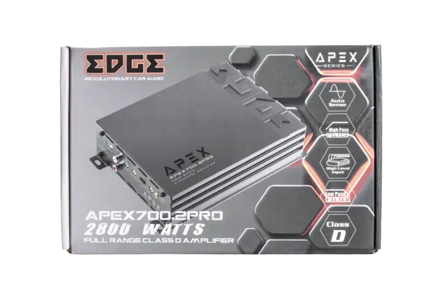 Edge APEX700.2PRO 2-kanals forsterker | Kjøp hos Bilradiospesialisten