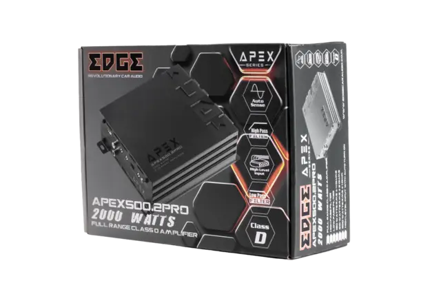 Edge APEX500.2PRO 2-kanals forsterker | Kjøp hos Bilradiospesialisten