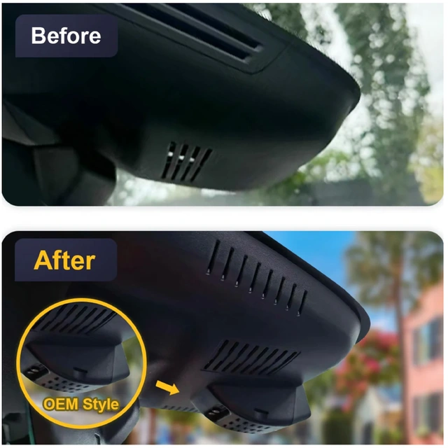 FITCAMX Integrert 4K Dashcam (fora | Kjøp hos Bilradiospesialisten