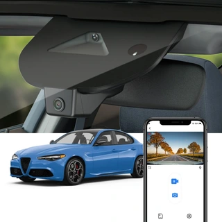 FITCAMX Integrert 4K Dashcam (foran+bak) Alfa Romeo Giulia (2023-->)