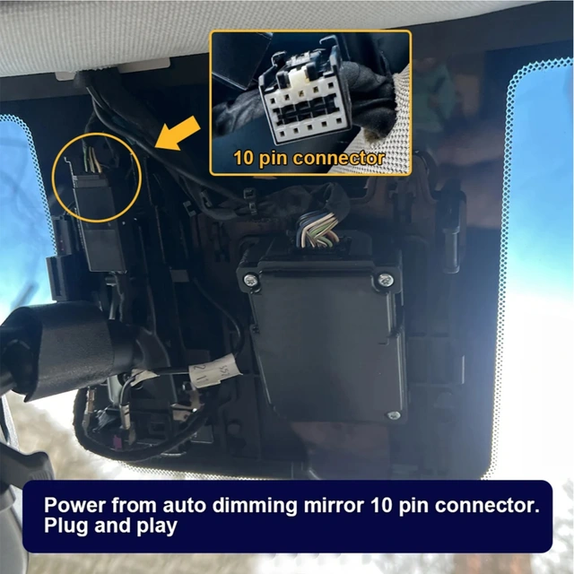 FITCAMX Integrert 4K Dashcam (fora | Kjøp hos Bilradiospesialisten