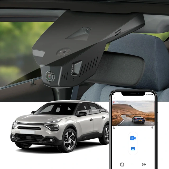 FITCAMX Integrert 4K Dashcam (fora | Kjøp hos Bilradiospesialisten
