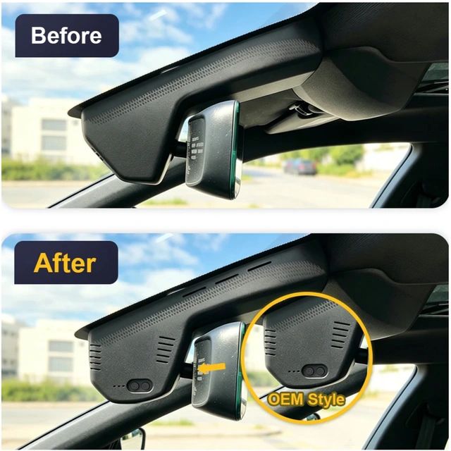 FITCAMX Integrert 4K Dashcam (fora | Kjøp hos Bilradiospesialisten