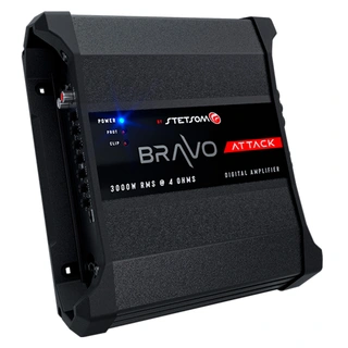 Stetsom BRAVO ATTACK 3000 monoforsterker 3000W RMS, 4 Ohm, SPL, Kl.D
