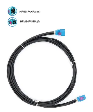 ATTB Skjøtekabel antenne - 150cm Quad HFM FAKRA (m) - Quad HFM FAKRA (f)
