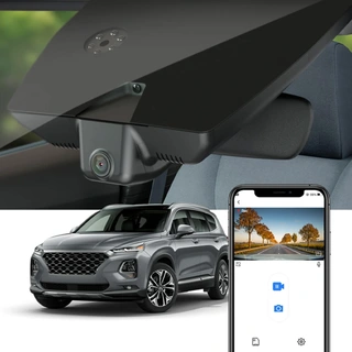 FITCAMX Integrert 4K Dashcam (foran+bak) Hyundai Santa Fe (2018-2020) "S2000"