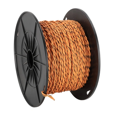 ACV Installasjonskabel, 2x0.75mm2 0,75mm2, Oransje/Oransje-sort, tvunnet