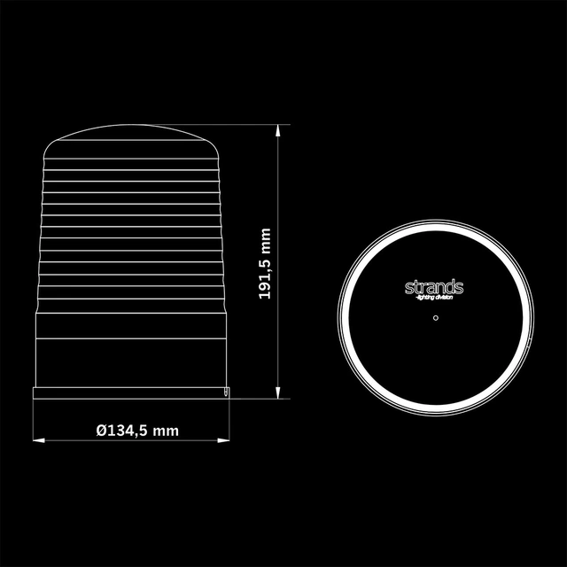 Strands IZE LED Lighthouse varsellys Roterende varsellys, 135mm 