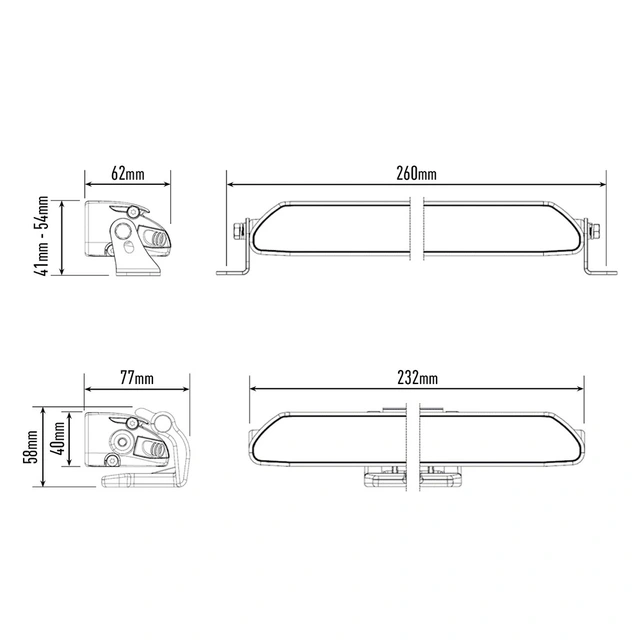 Lazer Linear 6 Elite Yellow LED, 4320 Lumen, 42W, Kun gult lys 