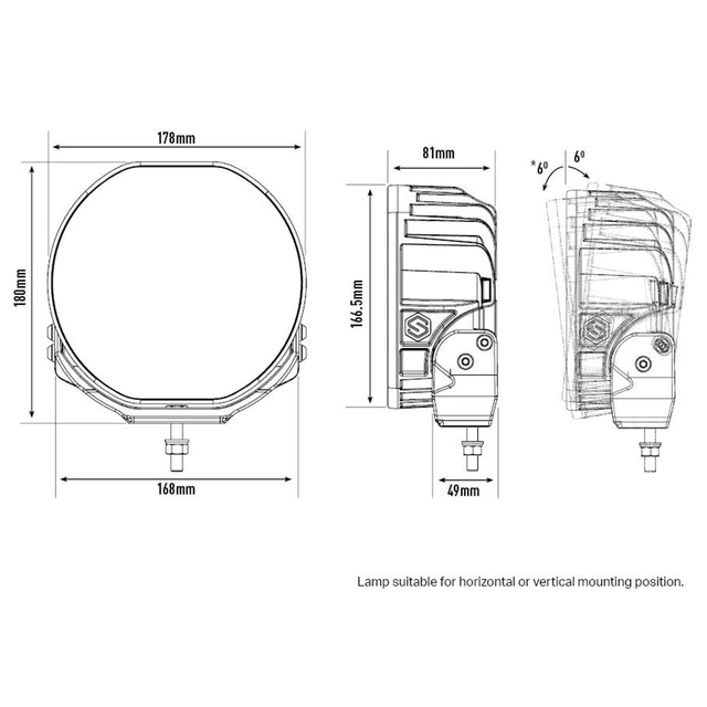 Lazer Sentinel 7 Elite Yellow LED, 9600 Lumen, 110W, Kun gult lys 