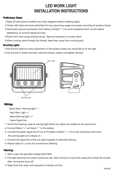 BRT Dual 40 LED m/varsellys 2900 lumen, Ryggelys/varsellys 